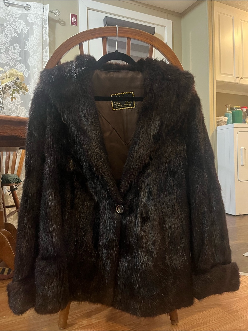 Luxurious Dark Brown Real Fur Jacket - Classic Womens Coat